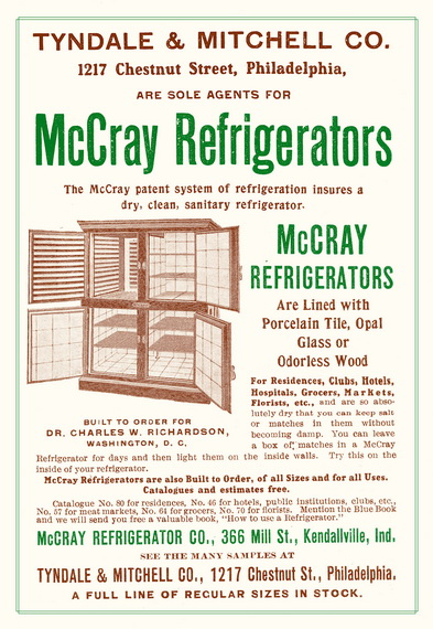 Реклама холодильного шкафа (США, 1905 г.) 