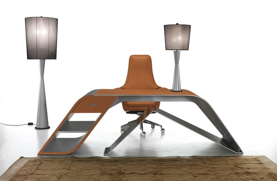 Стол и кресло для кабинета, Office Collezione, Aston Martin Interiors, Представительство Formitalia в Москве